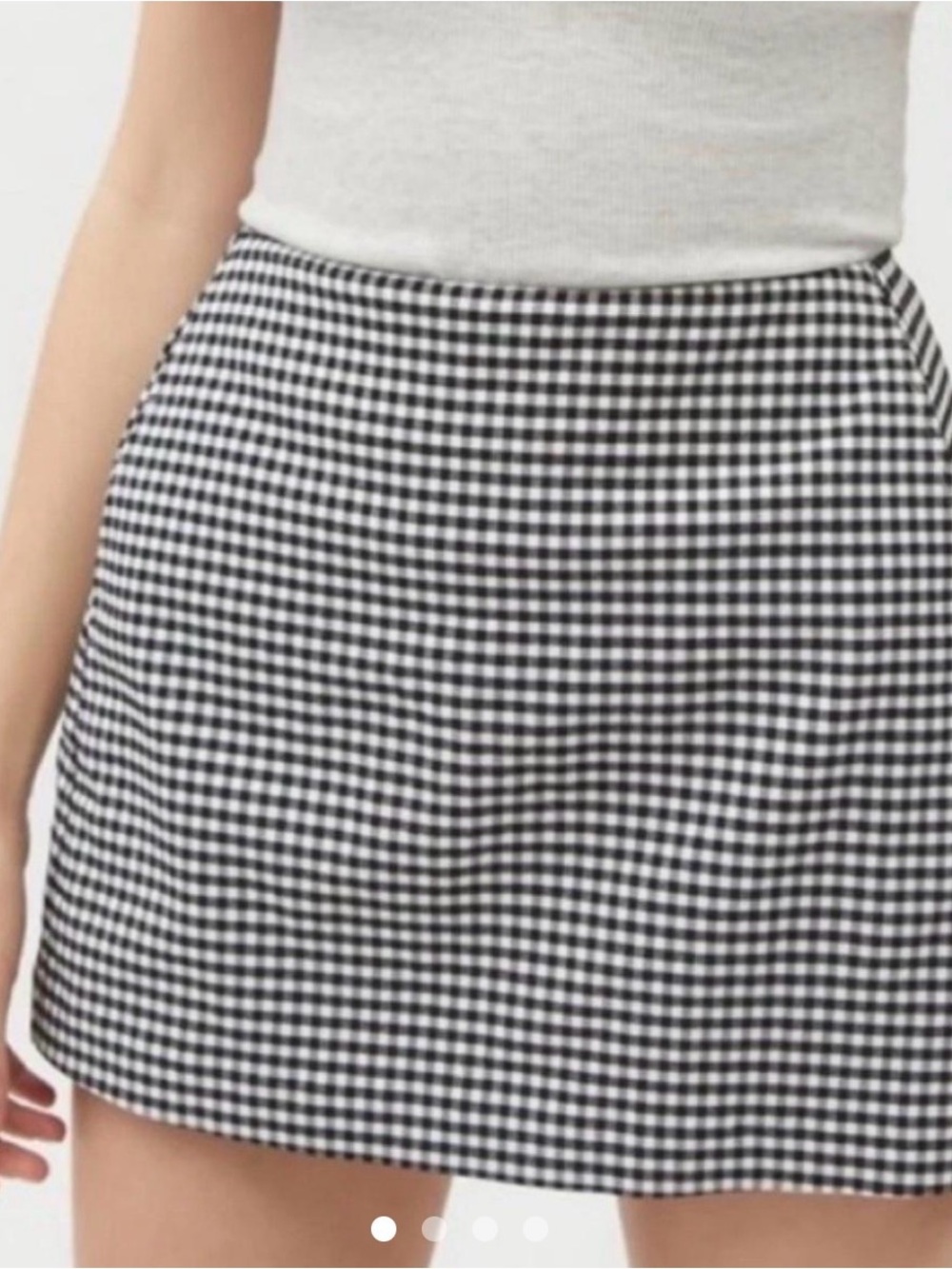 Urban Outfitters Black & White Gingham Mini Skirt
